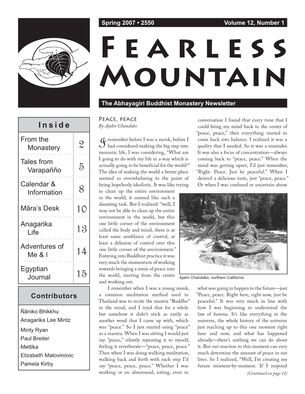 Newsletter Spring, 2007