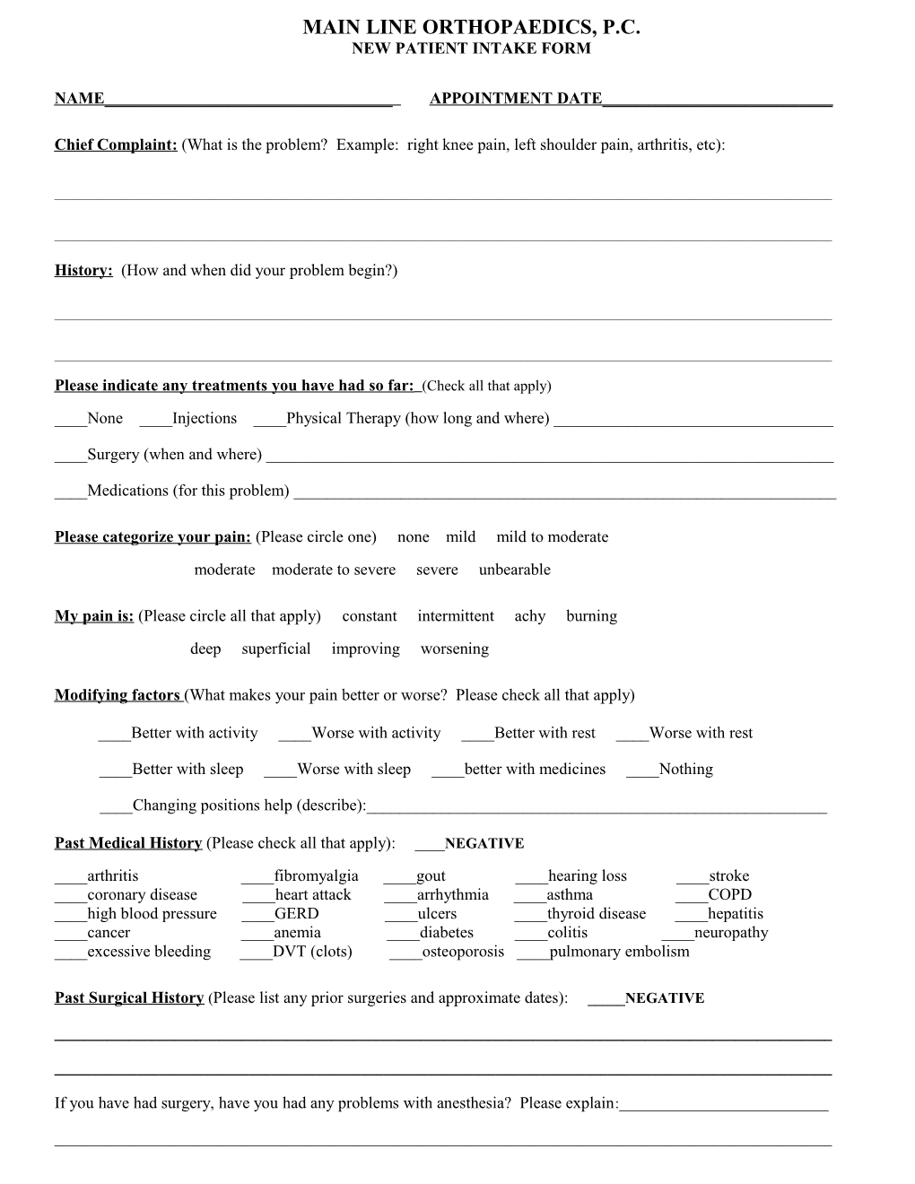 New Patient Intake Form s1