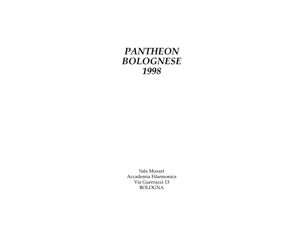 Pantheon Bolognese 1998