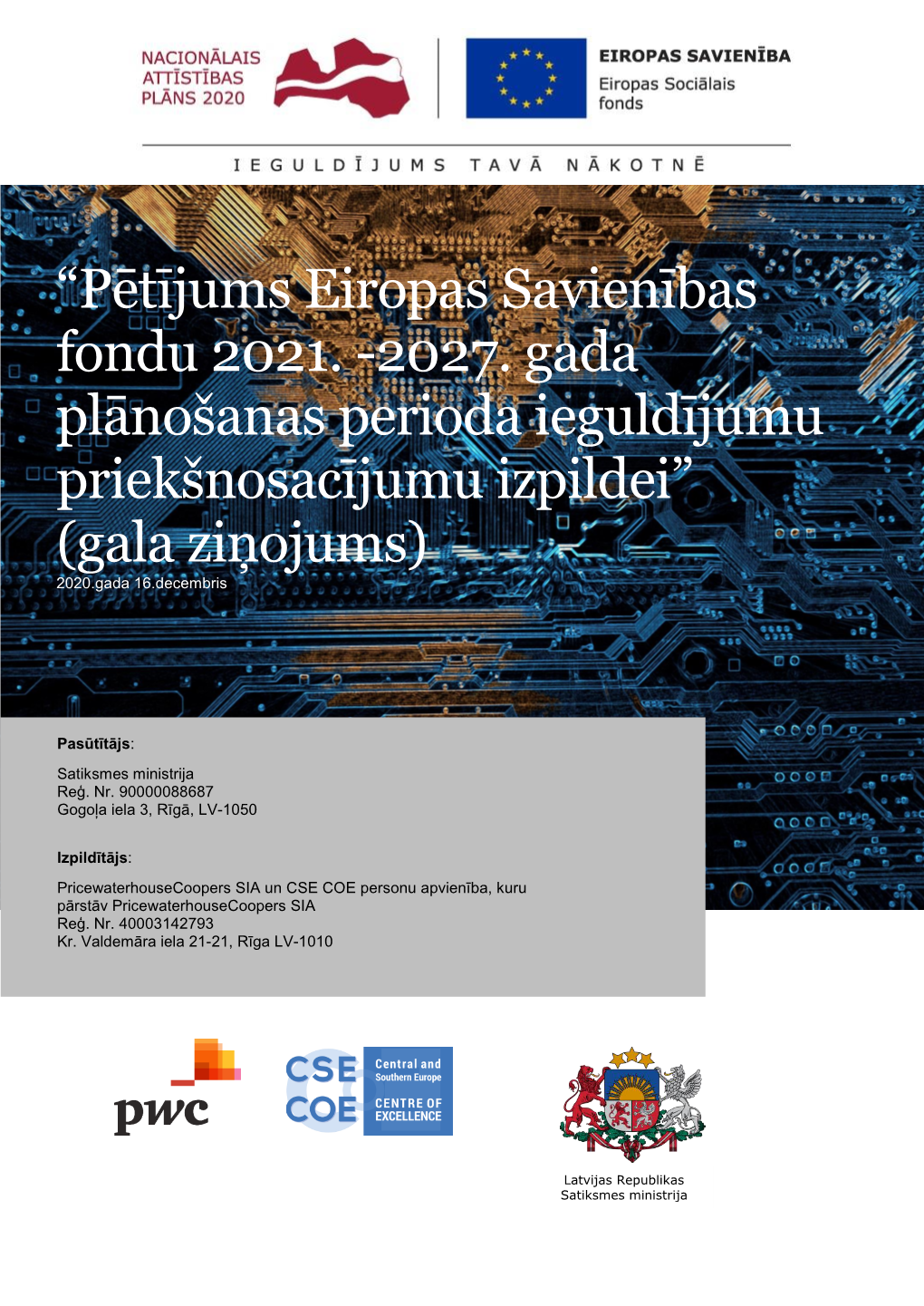 Pētījums Eiropas Savienības Fondu 2021. -2027