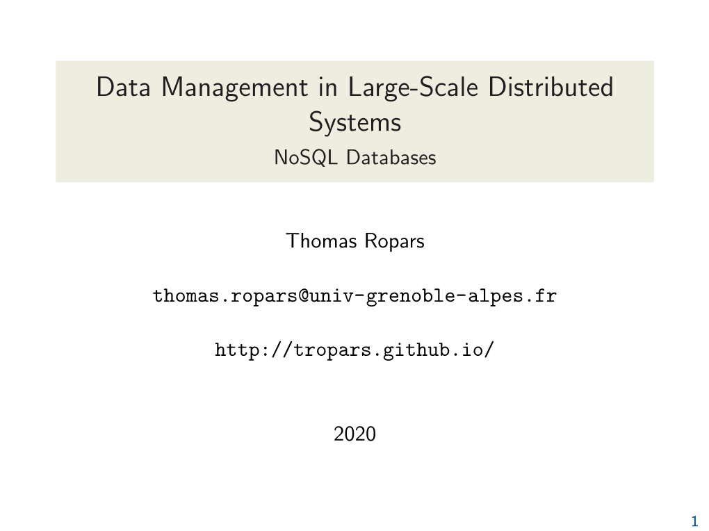 Nosql Databases