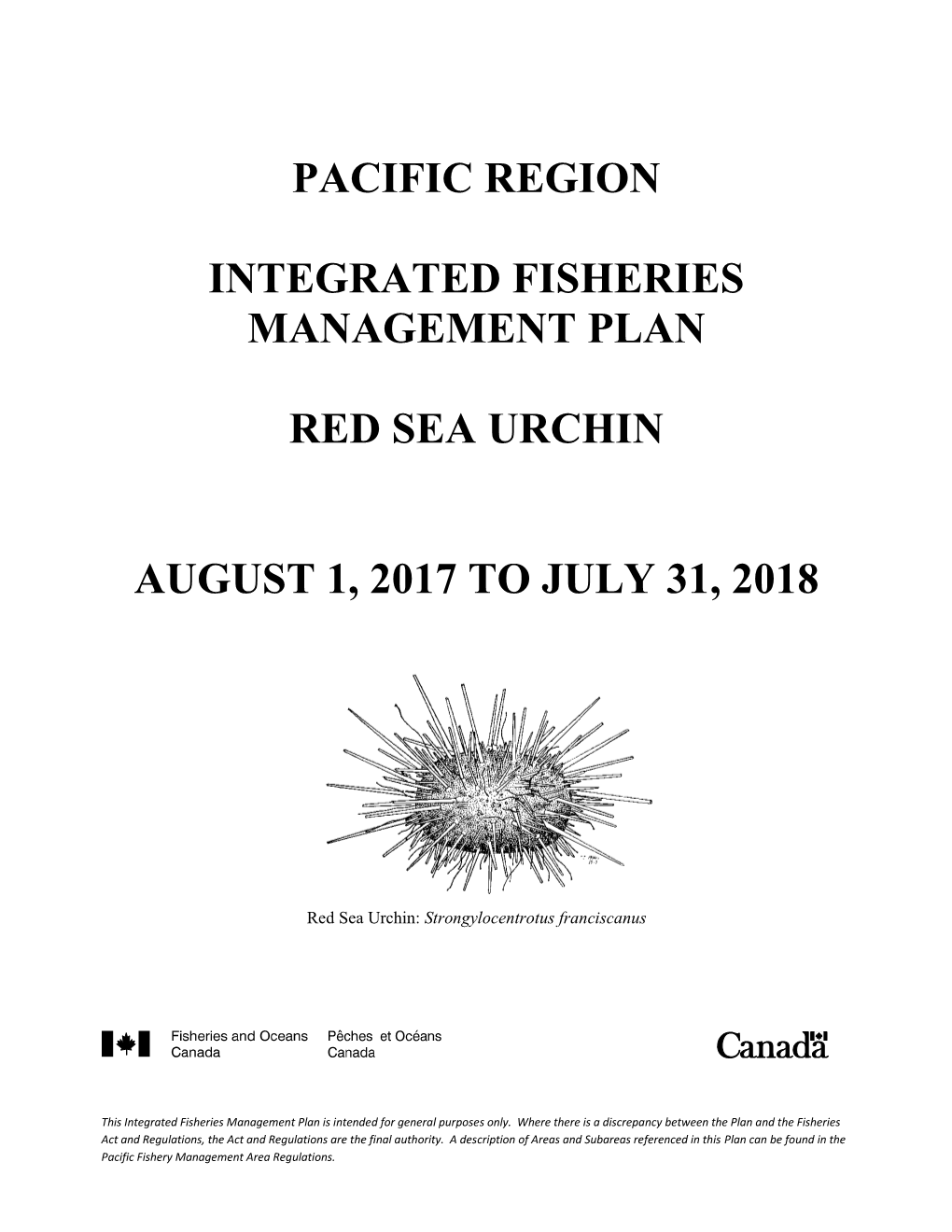 Pacific Region Integrated Fisheries Management Plan