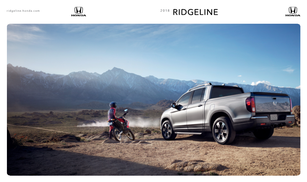 Ridgeline.Honda.Com 2 0 1 8 Spanish RIDGELINE Hit the Ground Running