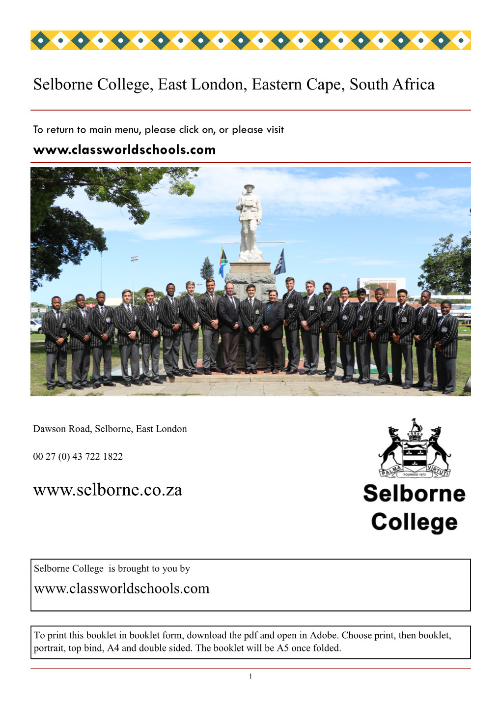 Selborne College, East London, Eastern Cape, South Africa