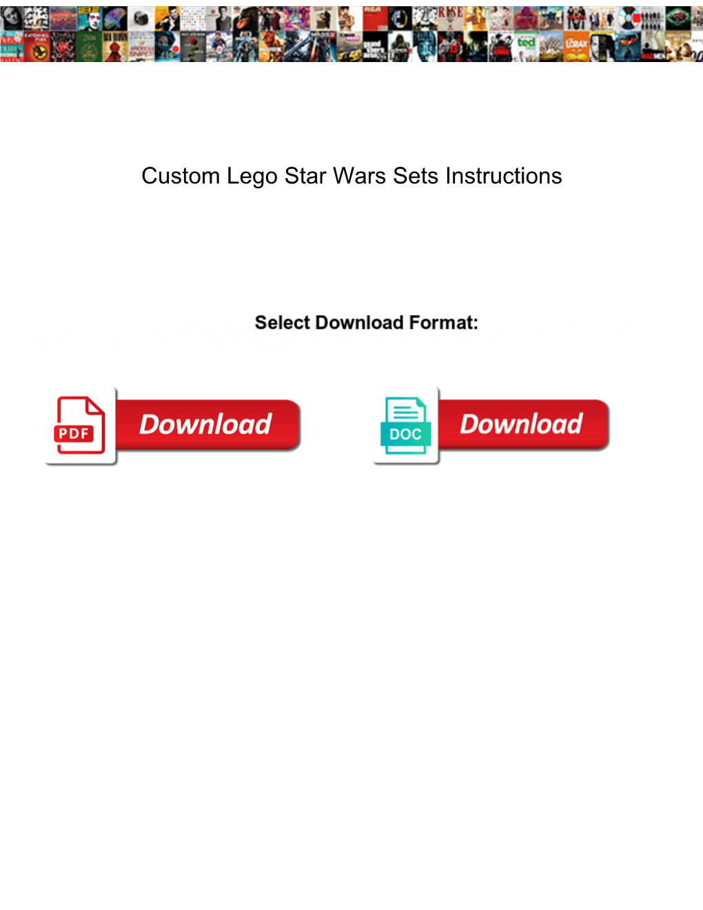 Custom Lego Star Wars Sets Instructions