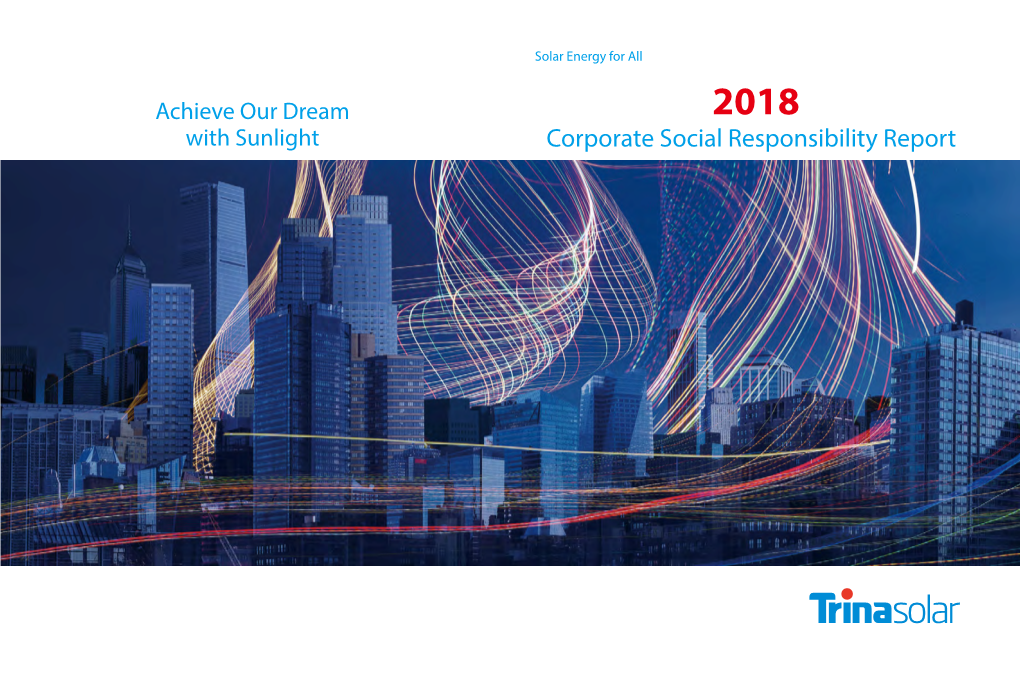Corporate Social Responsibility Report 2018 Corporate Social Responsibility Report