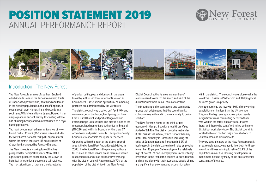 Position Statement 2019 Annual Performance Report