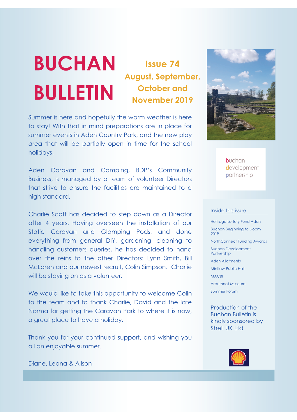 Buchan Bulletin Is a Great Place to Have a Holiday