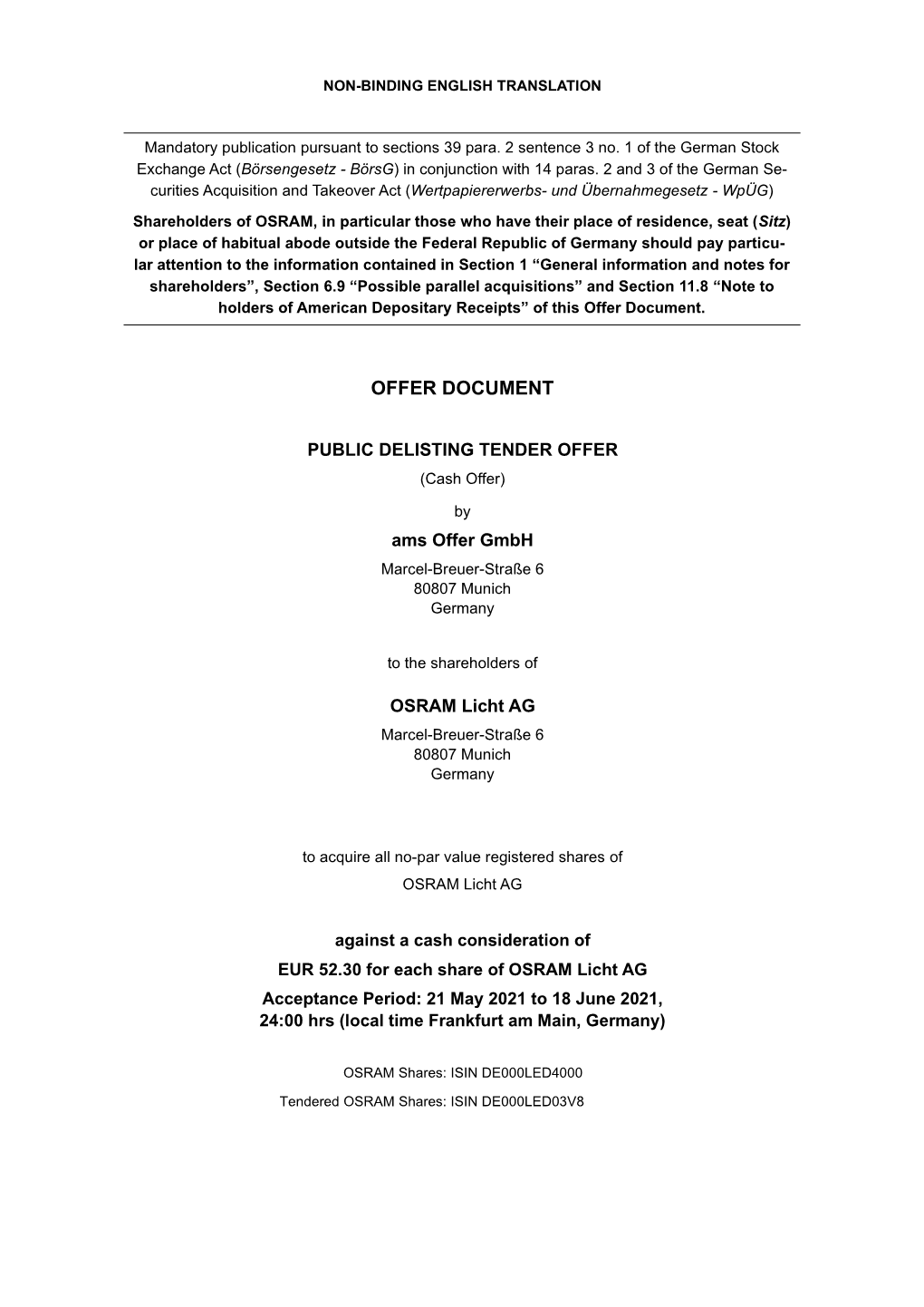 Offer Document