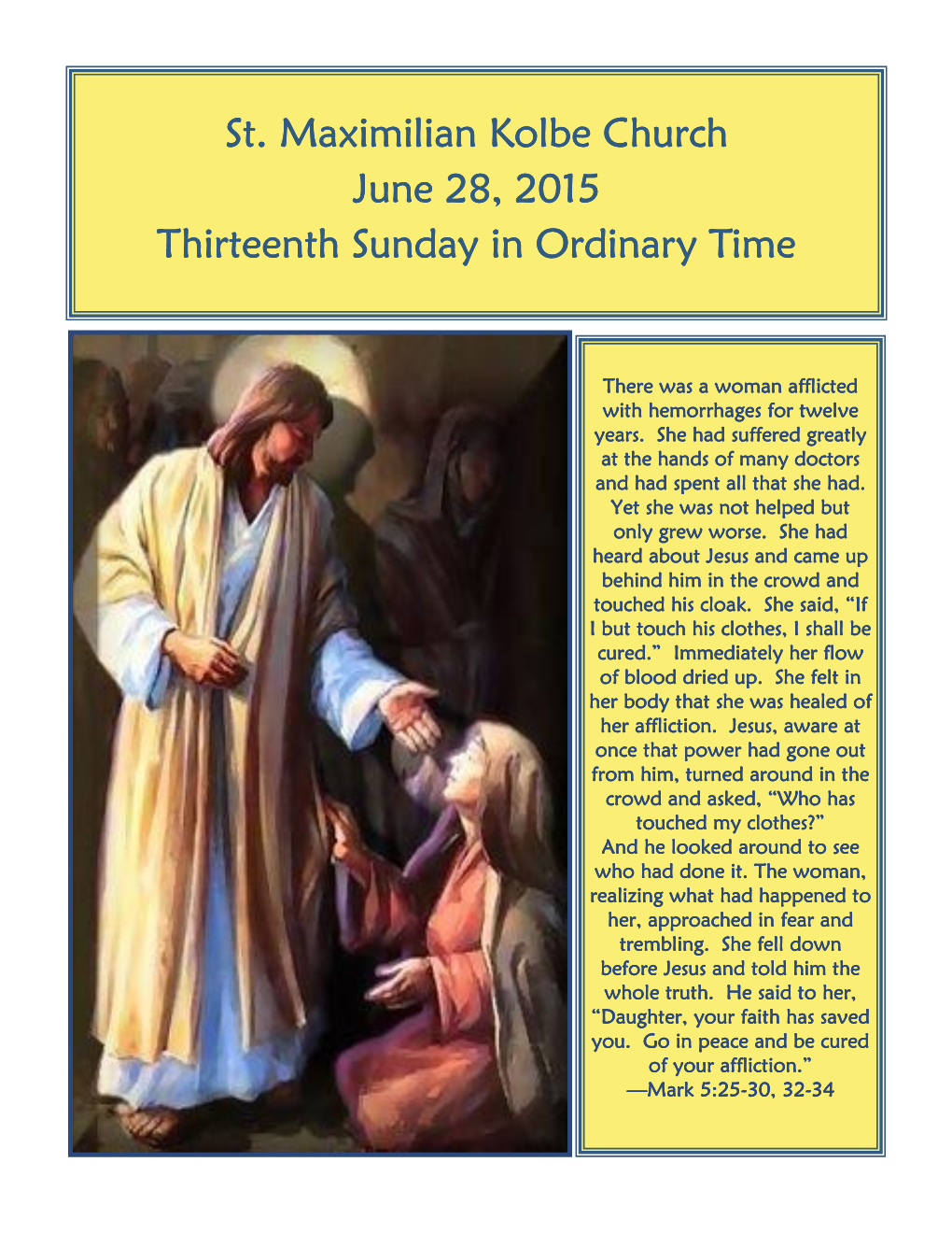 Bulletin June 28, 2015