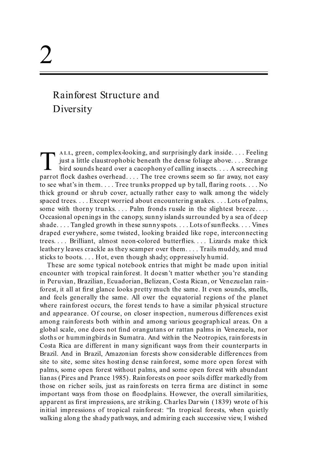 Rainforest Structure and Diversity