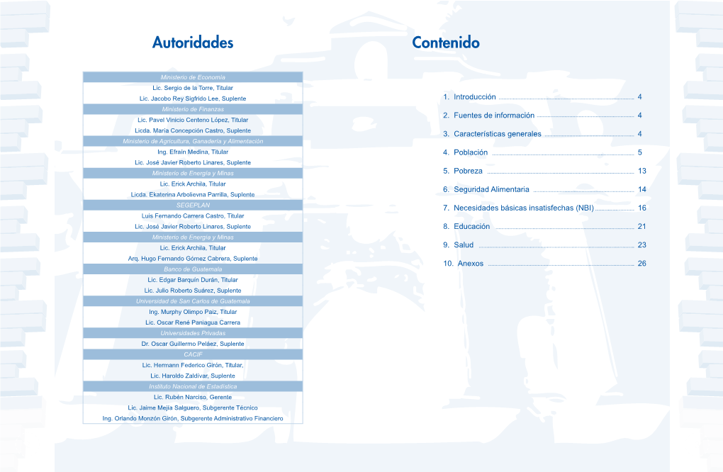 Autoridades Contenido