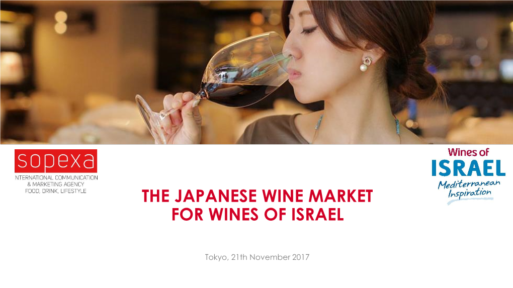 The Japanese Wine Market for Wines of Israel