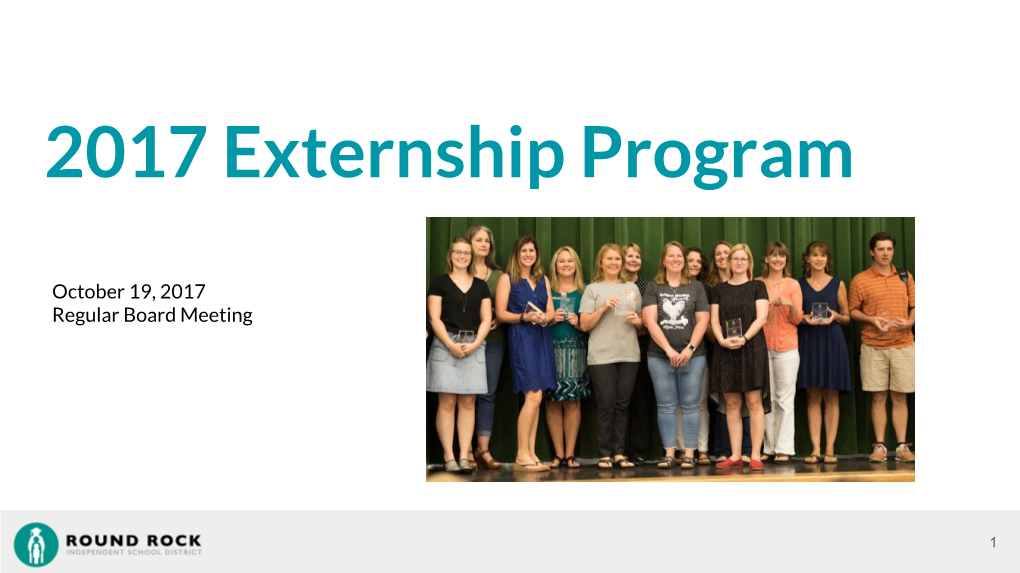 2017 Externship Program