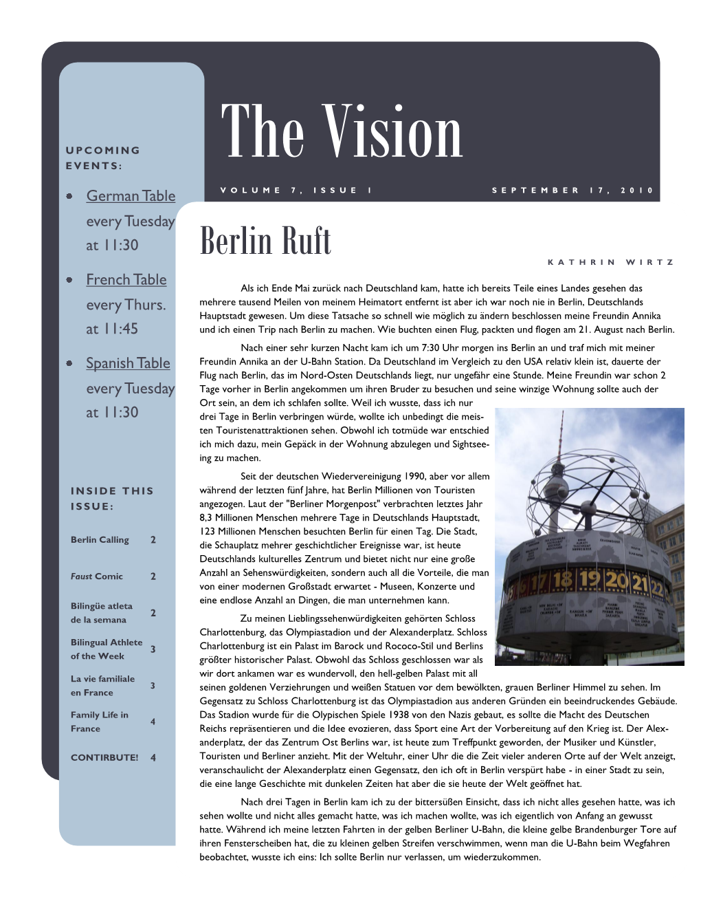 Berlin Ruft KATHRIN WIRTZ French Table Als Ich Ende Mai Zurück Nach Deutschland Kam, Hatte Ich Bereits Teile Eines Landes Gesehen Das Every Thurs