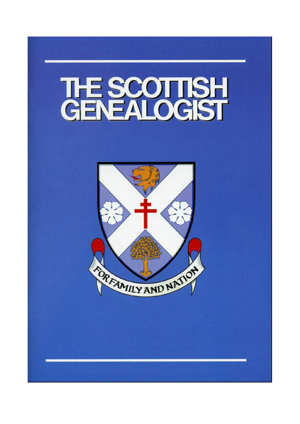 Scottish Genealogist Cumulative Index 1953 - 2005