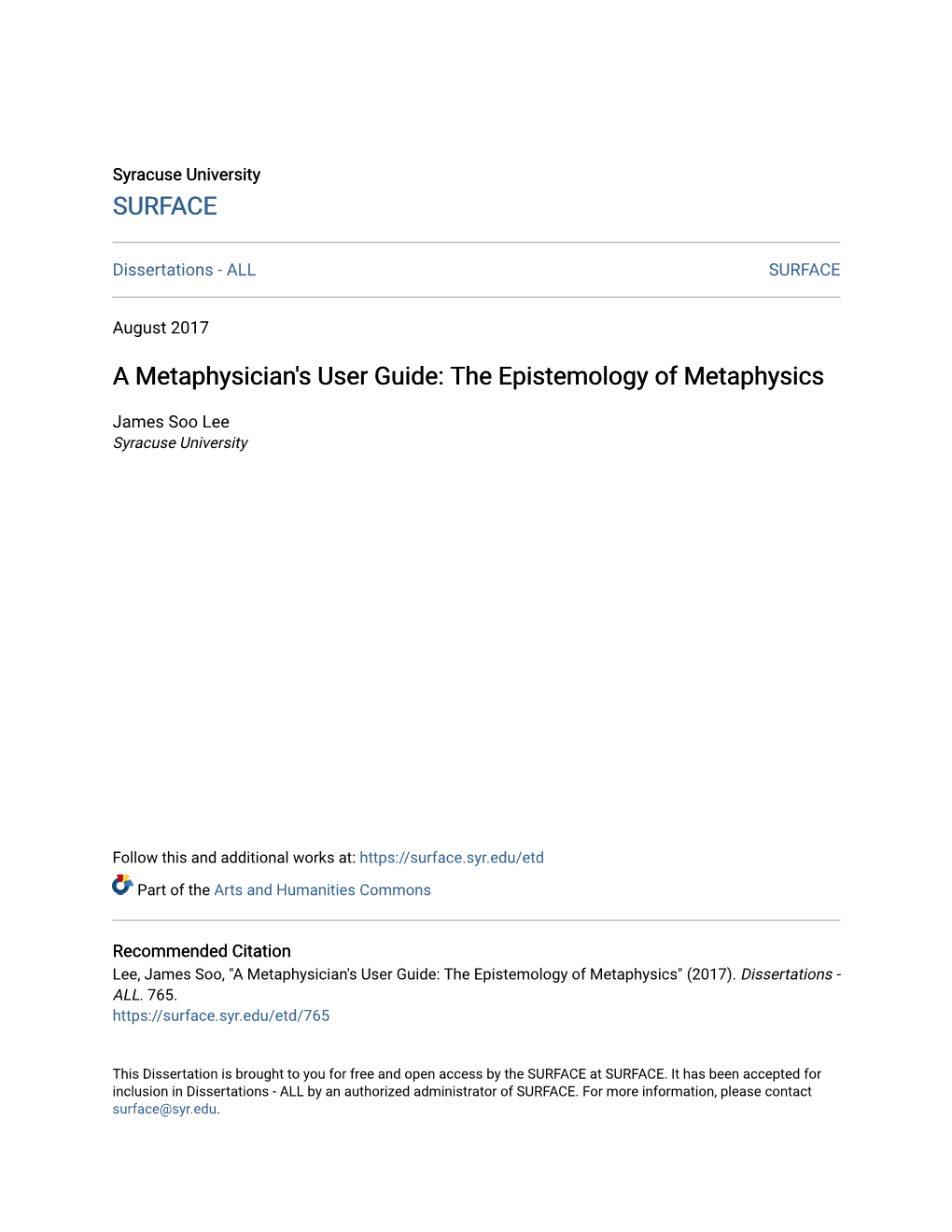 A Metaphysician's User Guide: the Epistemology of Metaphysics