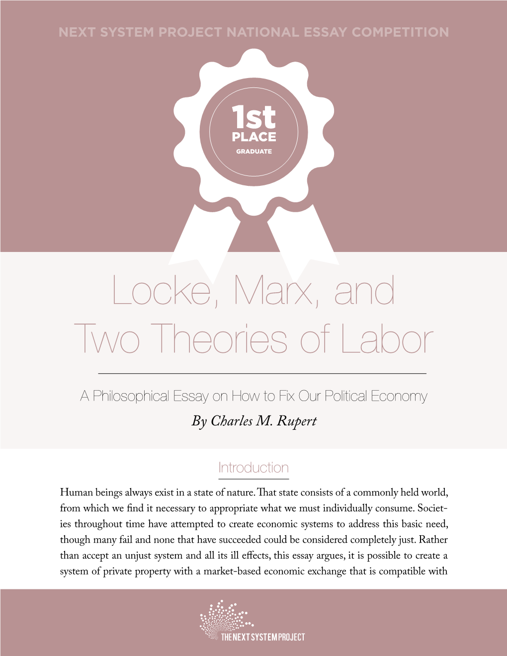 Locke, Marx, and Two Theories of Labor