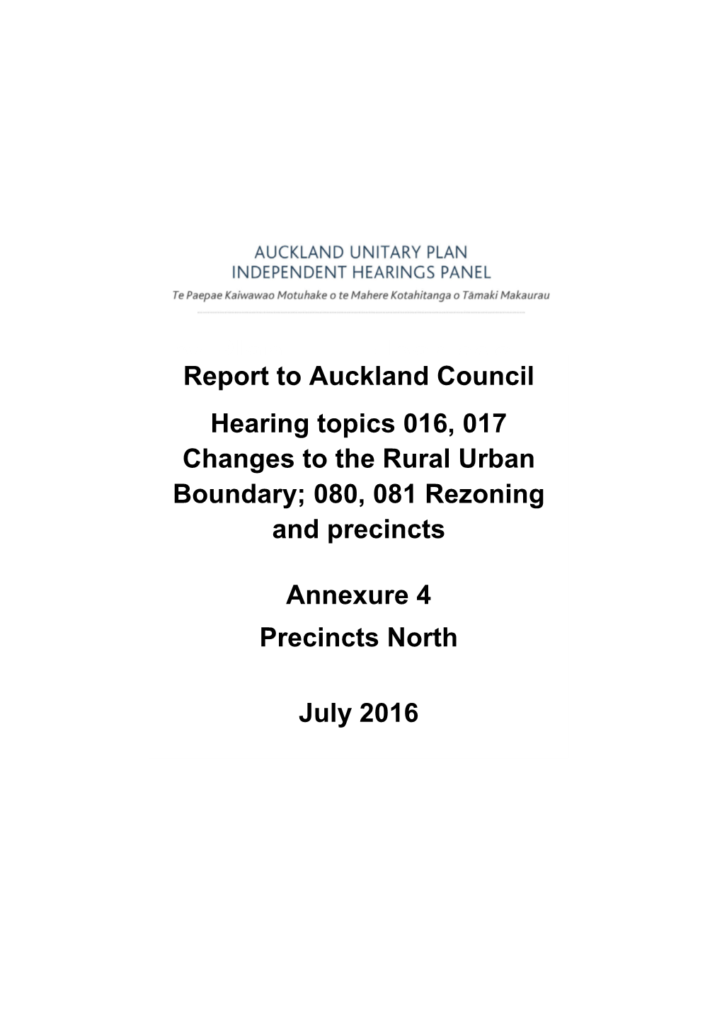 080, 081 Rezoning and Precincts Annexur