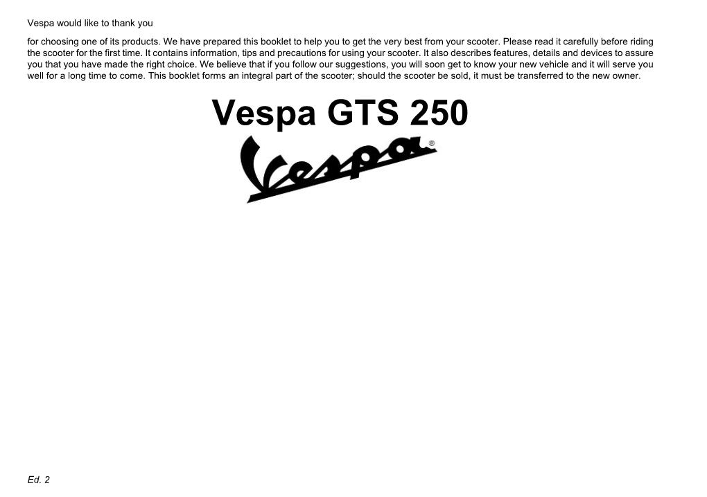 Vespa GTS 250