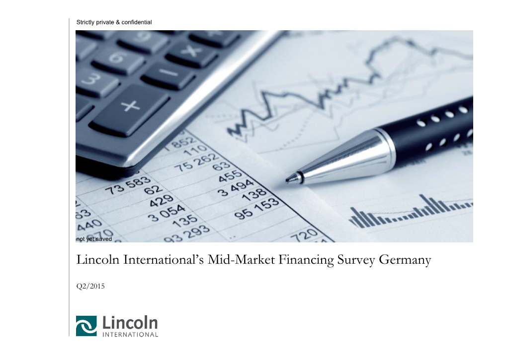 Lincoln International's Mid-Market Financing Survey Germany