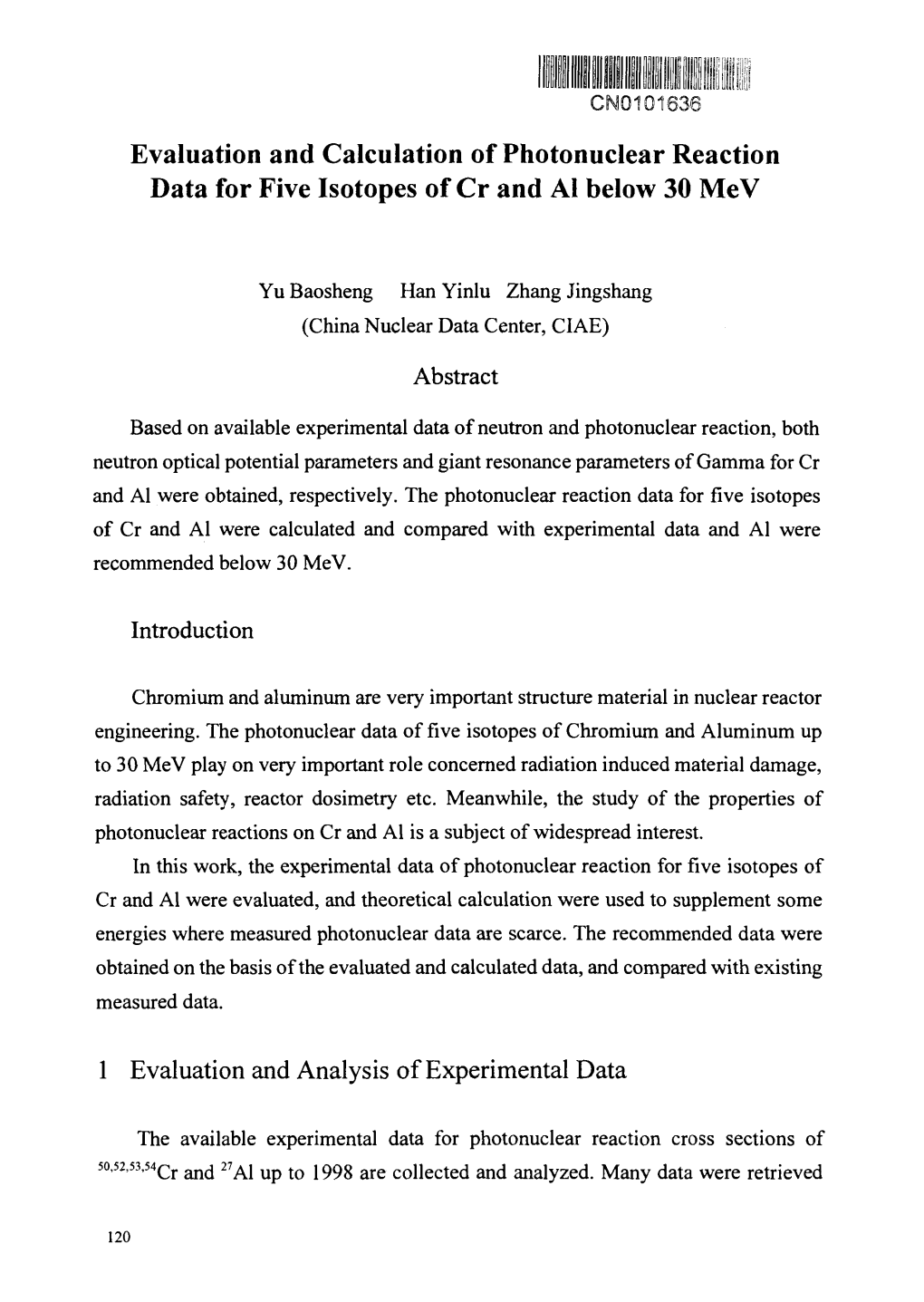 Evaluation and Calculation of Photonuclear Reaction Data for Five Isotopes of Cr and Al Below 30 Mev