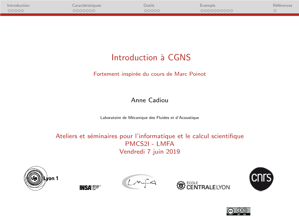 Introduction `A CGNS