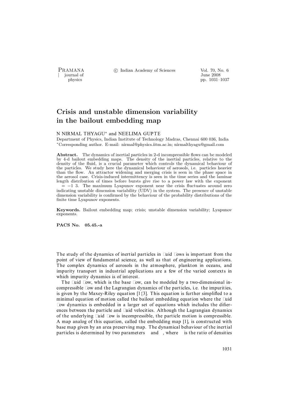 Crisis and Unstable Dimension Variability in the Bailout Embedding Map