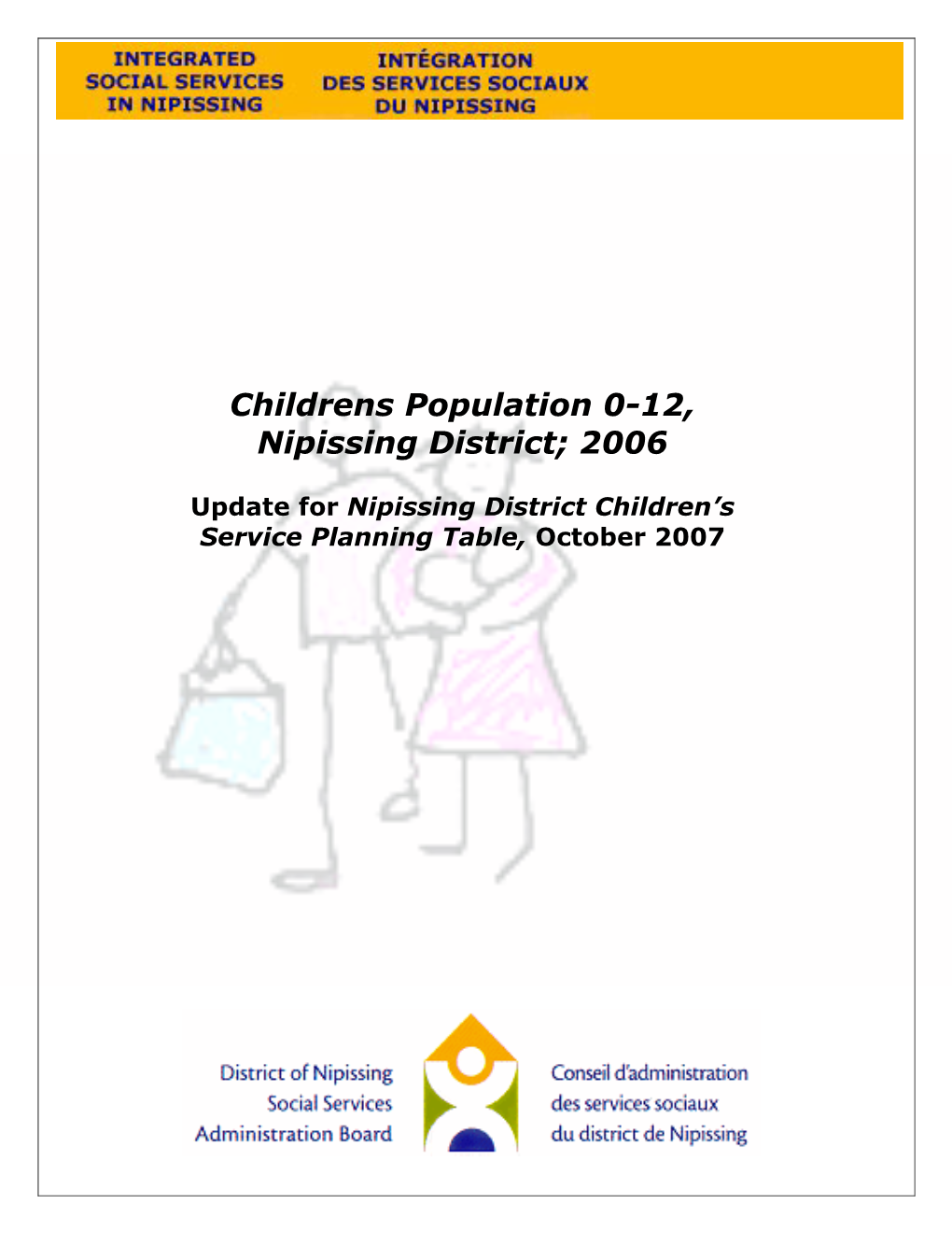 Childrens Population 0-12, Nipissing District; 2006