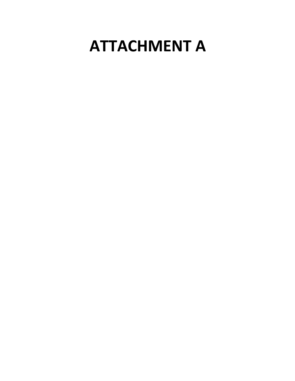 Attachment A