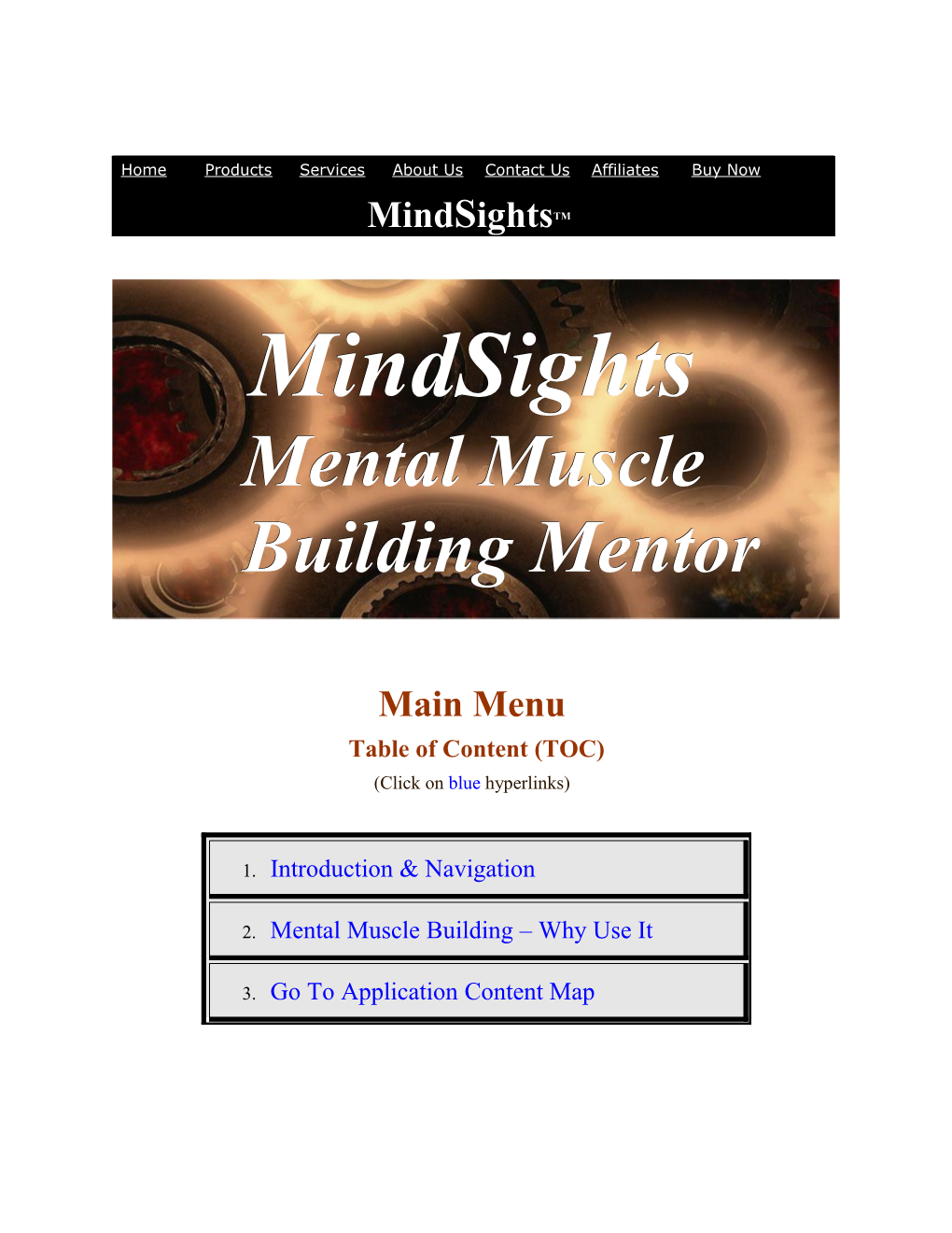 Mindsights Mental Muscle Application