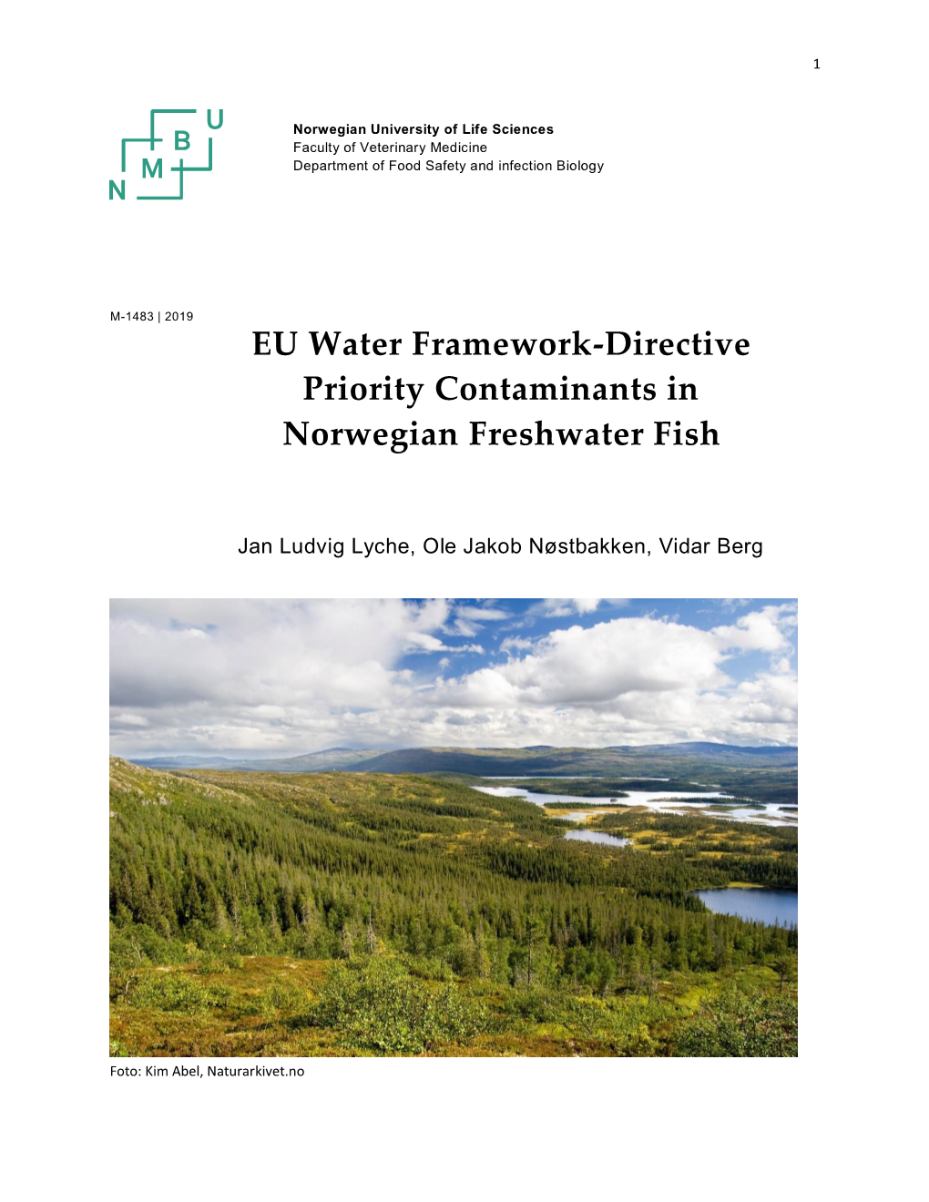 EU Water Framework-Directive Priority Contaminants in Norwegian Freshwater Fish