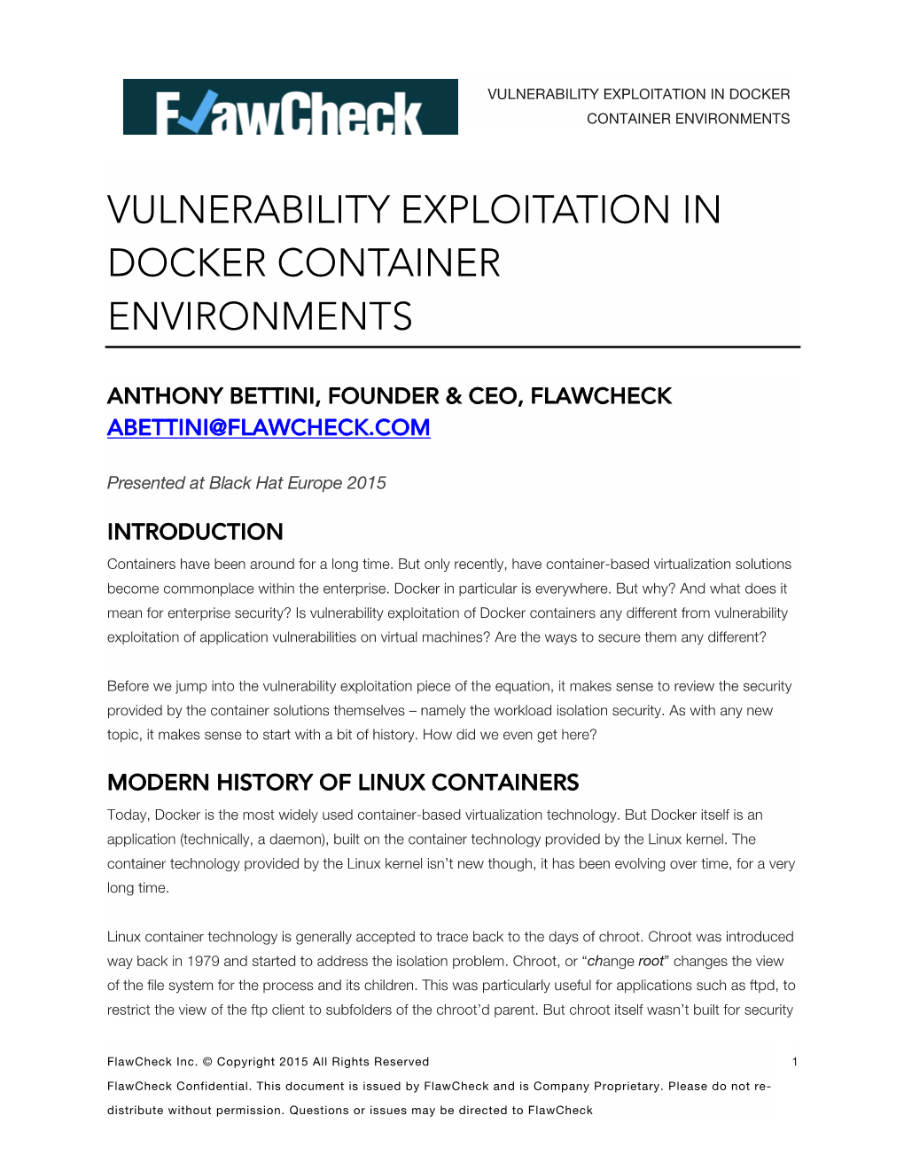 Vulnerability Exploitation in Docker Container Environments