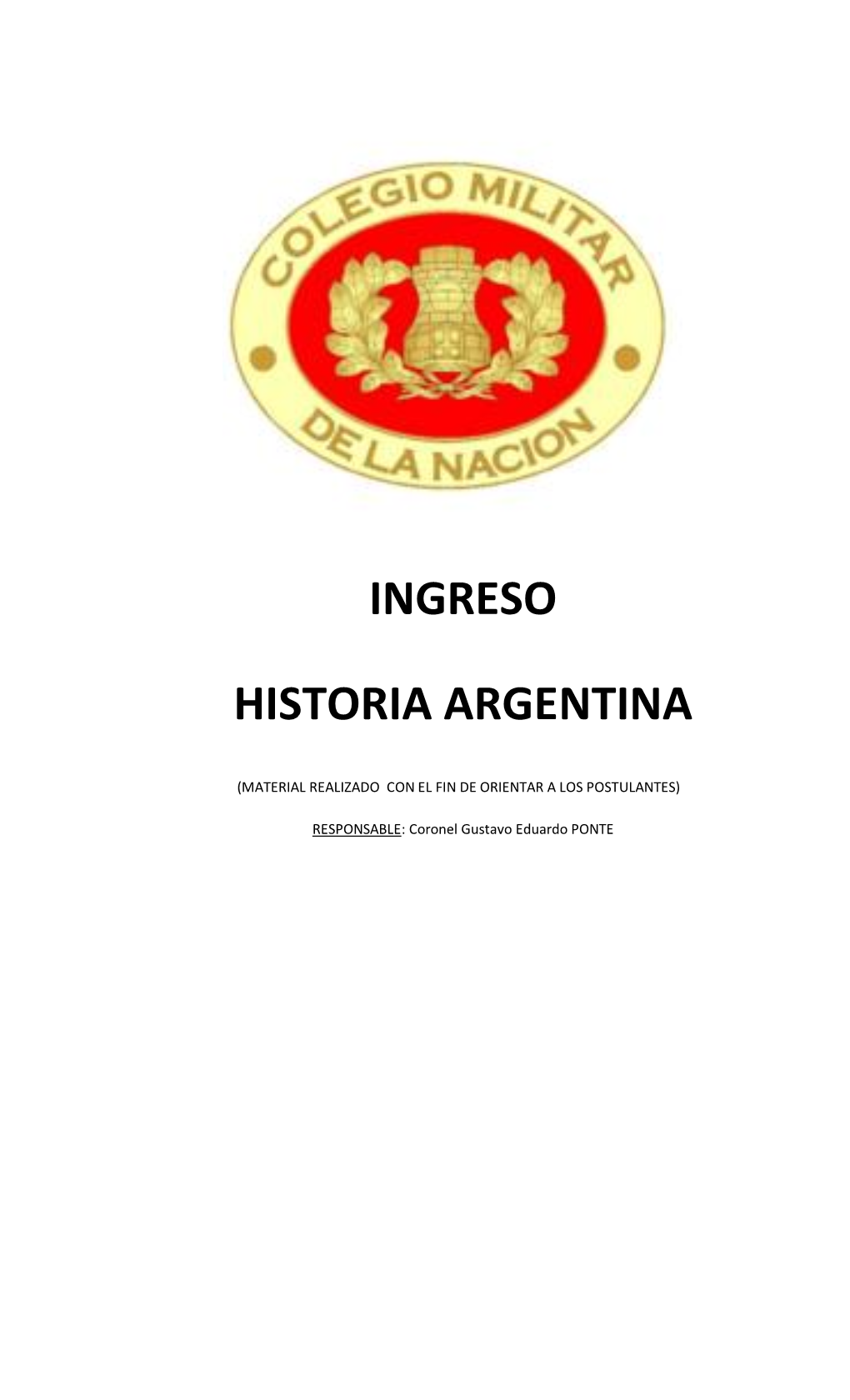 Guía De Estudios De Historia Argentina