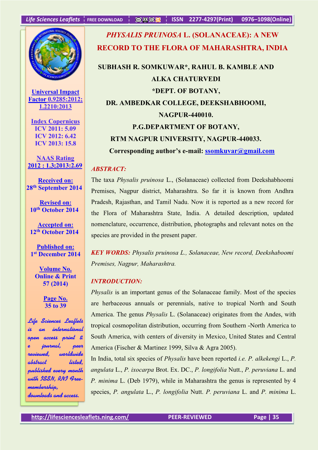 Comparative Occurance and Population Status of Bird Species in Different Talukas of Patan District (North Gujarat)