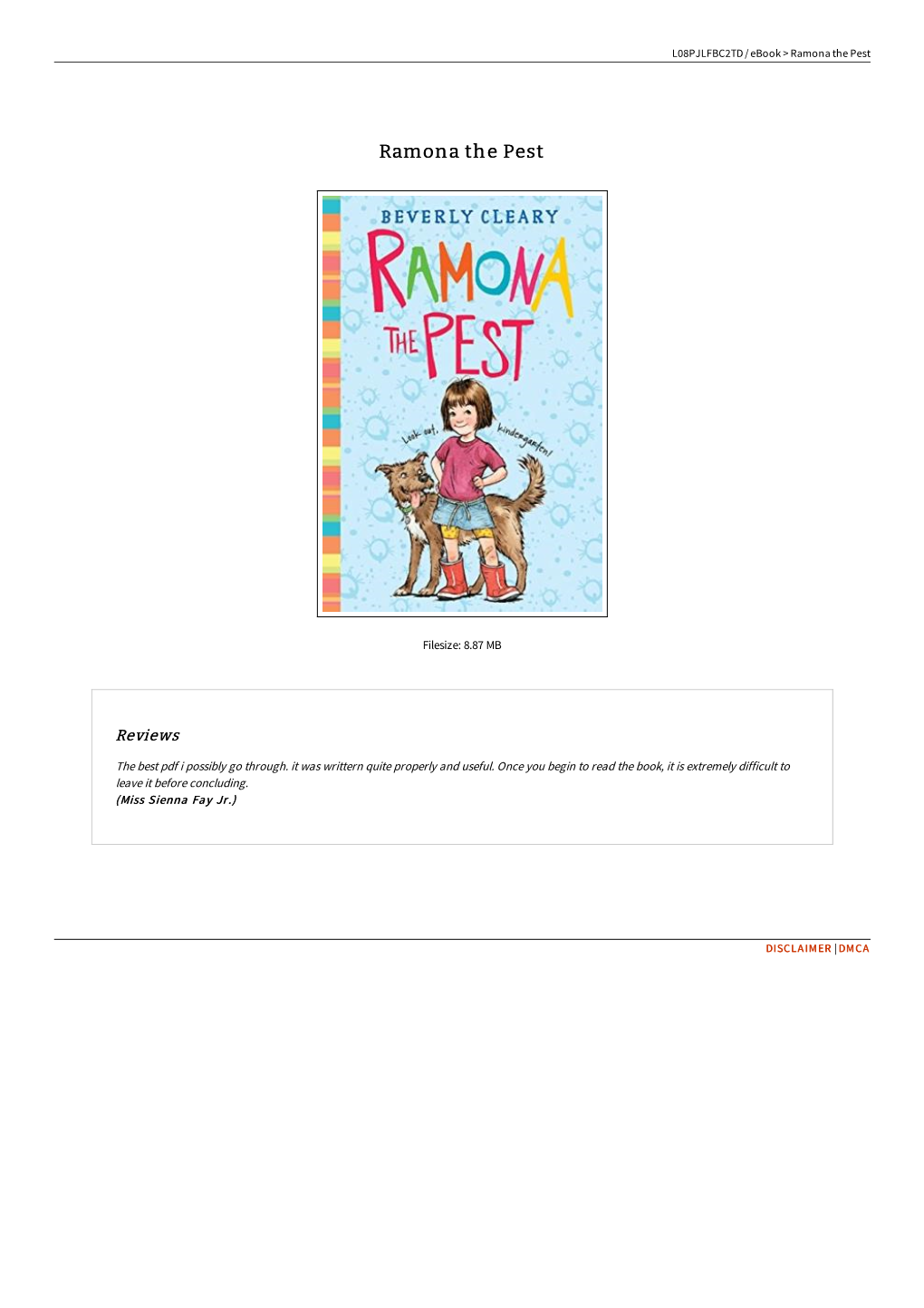 Download Ebook &gt; Ramona the Pest
