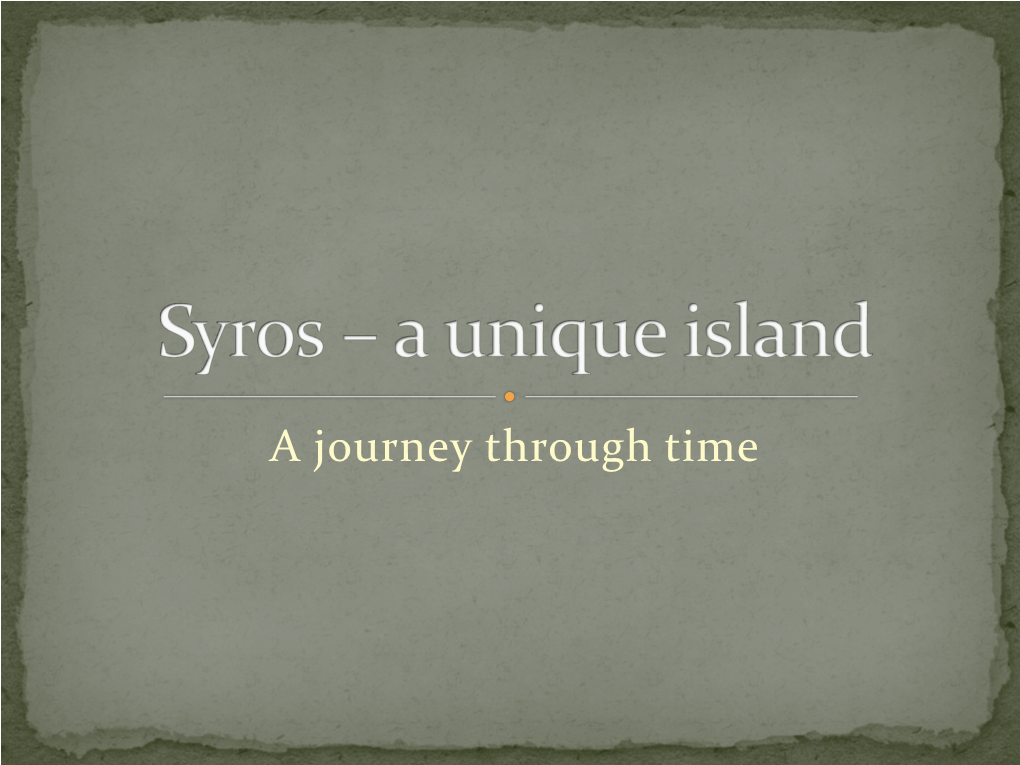 Syros Through Time
