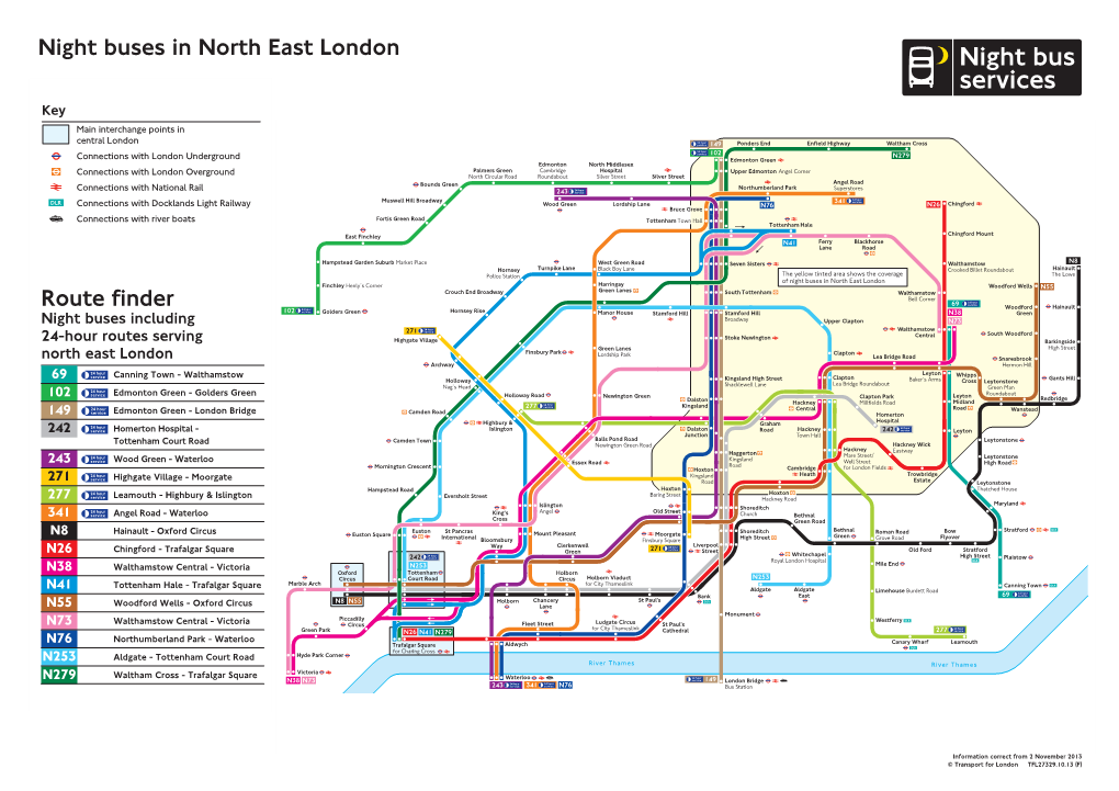 Night Buses in North East London