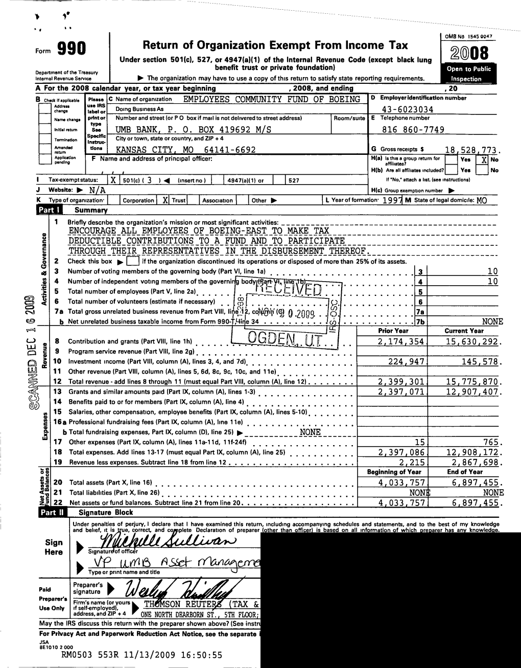 Return of Organization Exempt from Income Tax