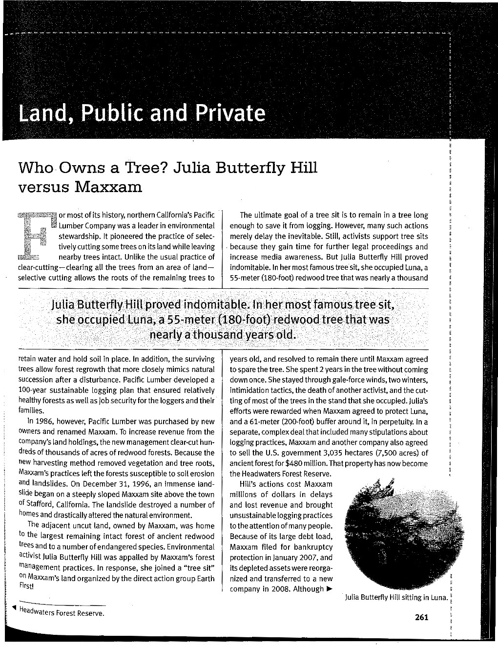 Who. Owns a Tree? Julia Butterfly Hill Versus Maxxam