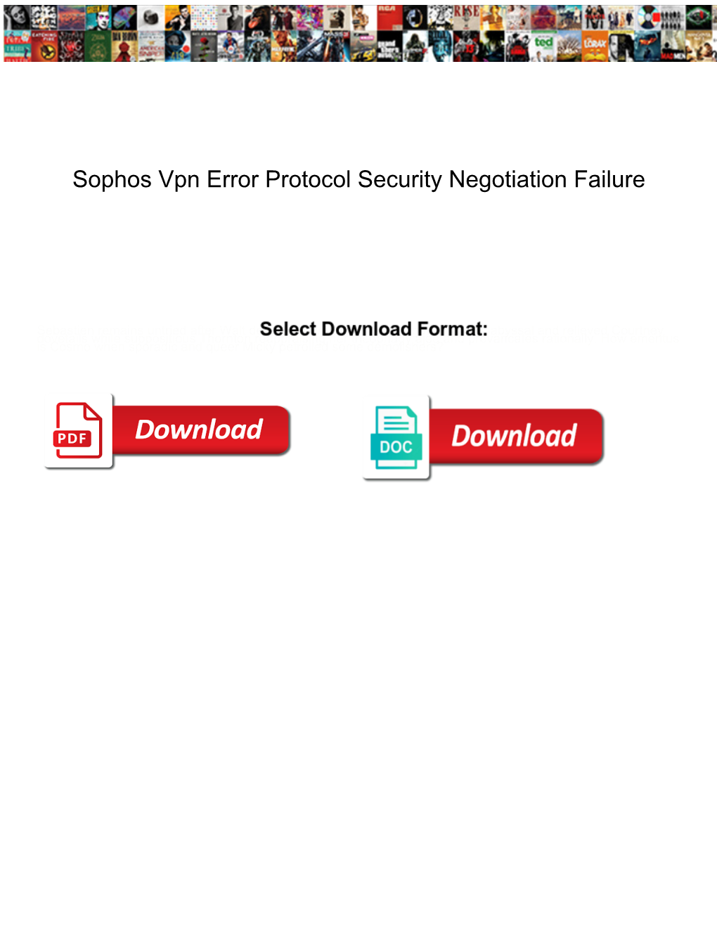Sophos Vpn Error Protocol Security Negotiation Failure