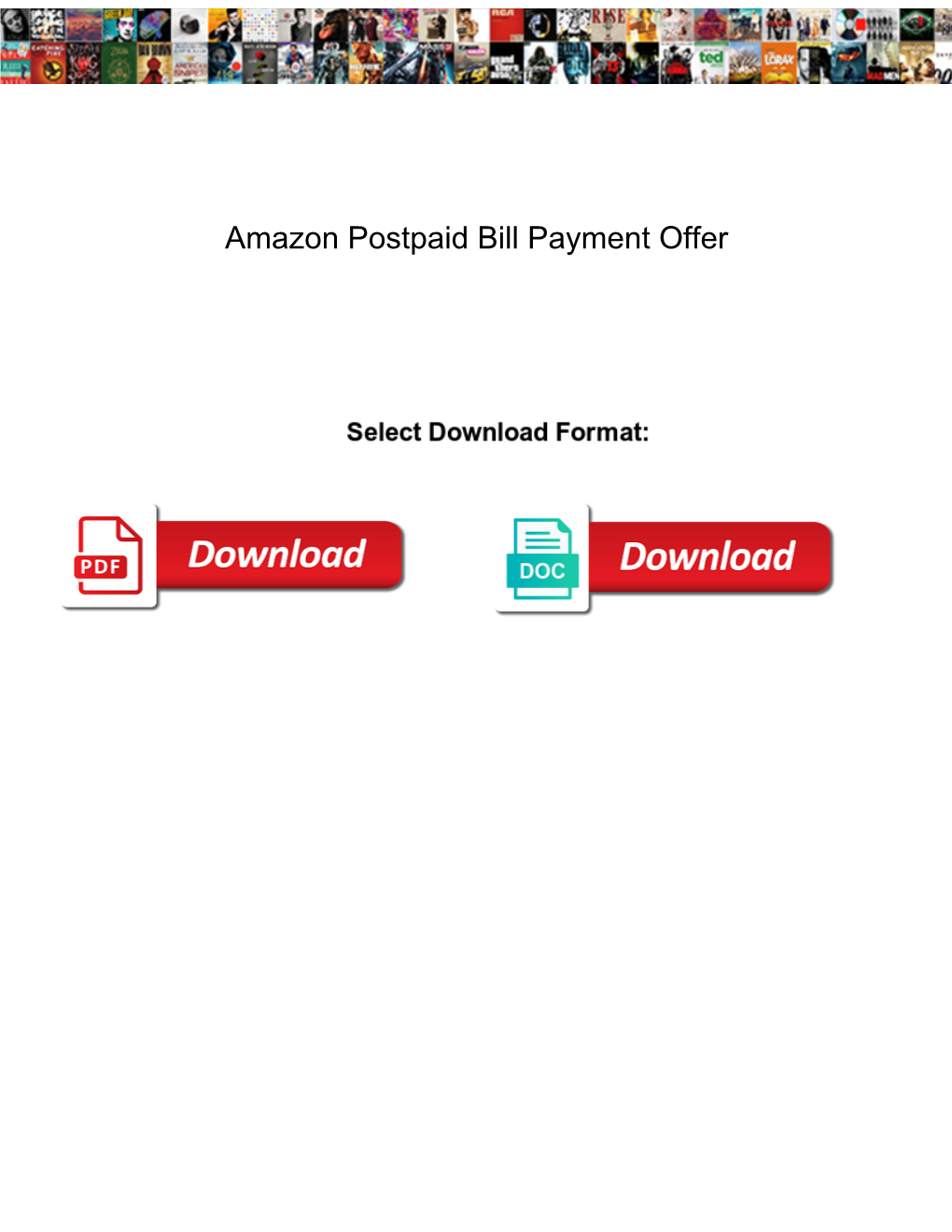 Amazon Postpaid Bill Payment Offer