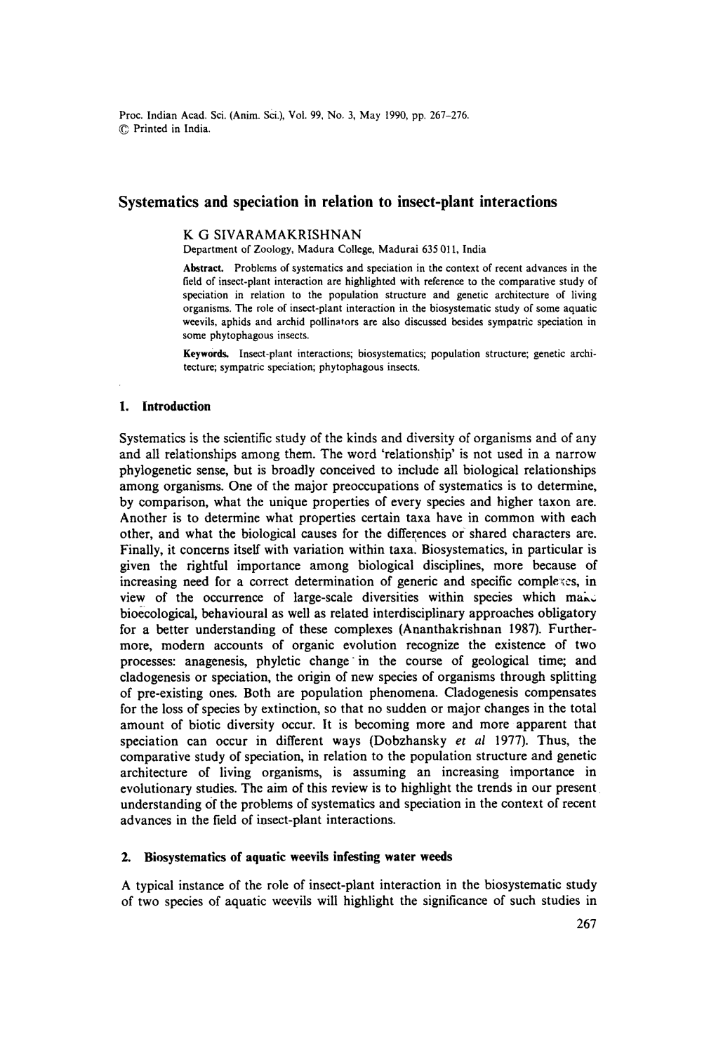 Systematics and Speciation in Relation to Insect-Plant Interactions