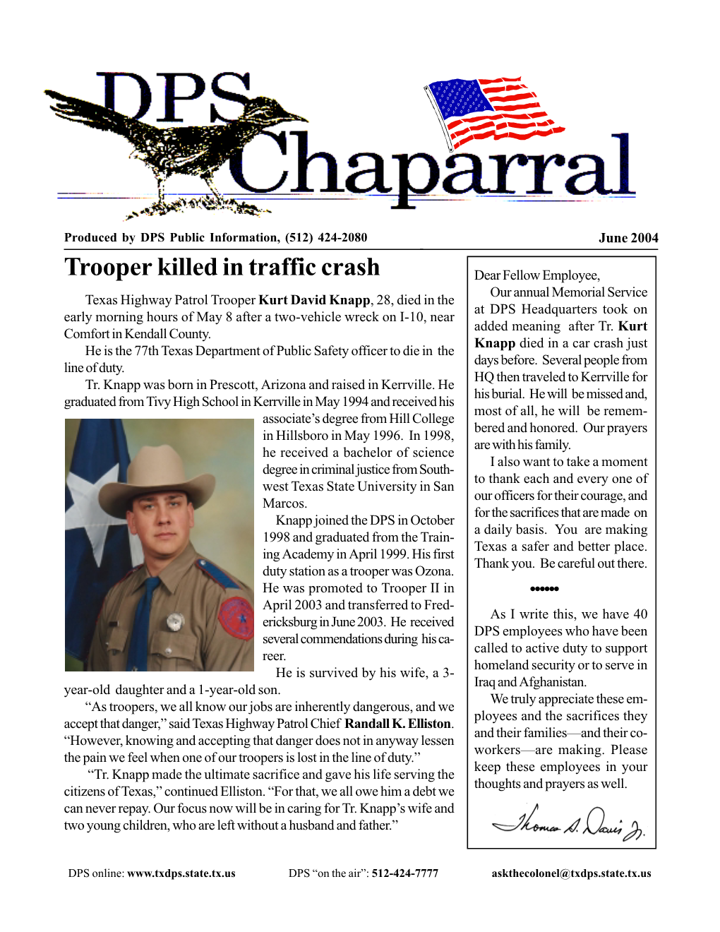 Trooper Killed in Traffic Crash