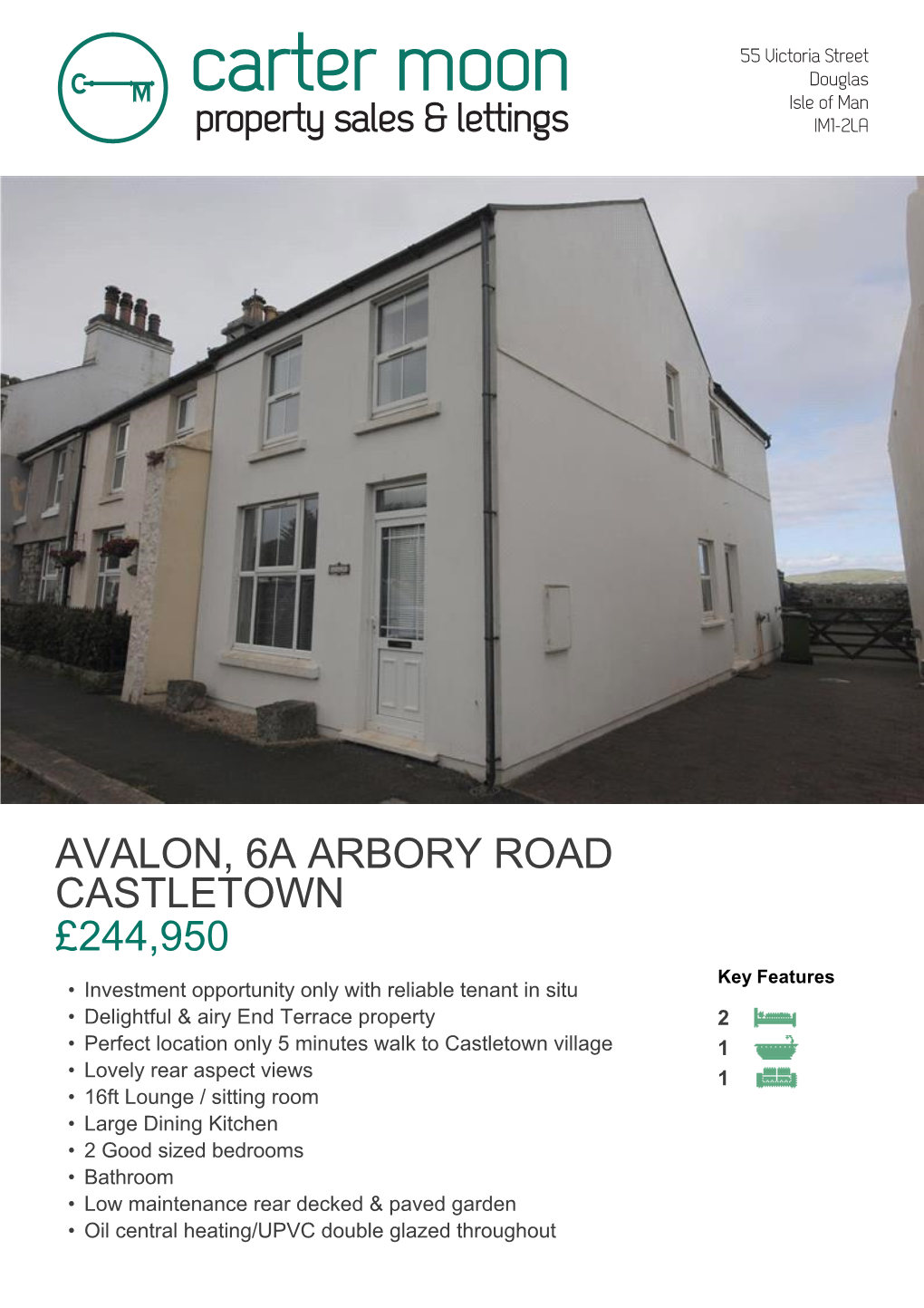 Avalon, 6A Arbory Road Castletown £244,950