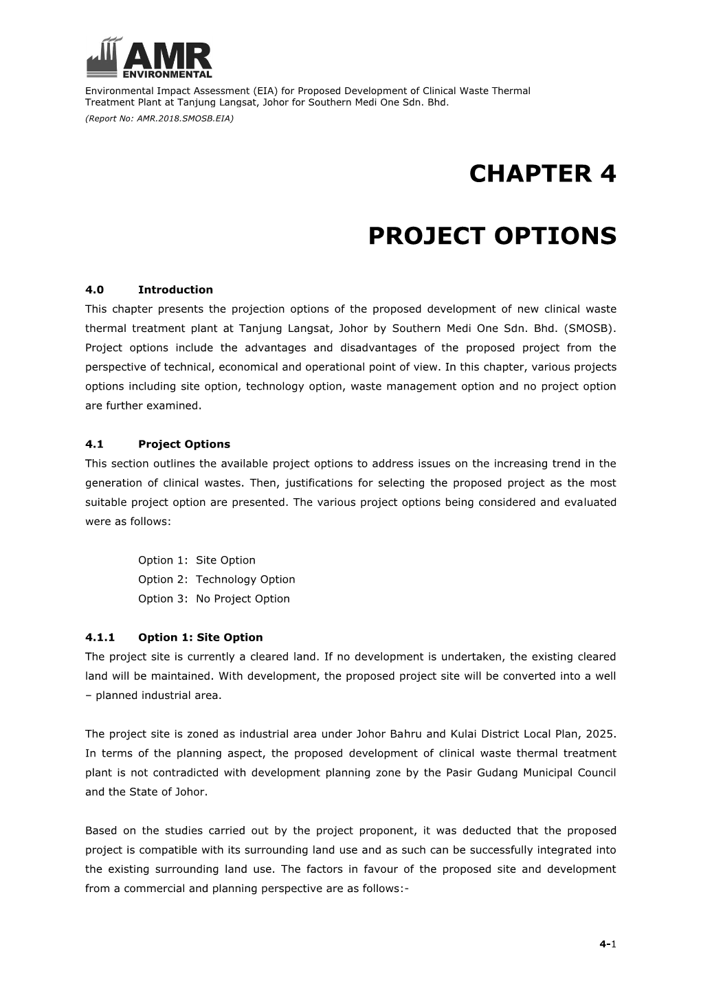 Chapter 4 Project Options
