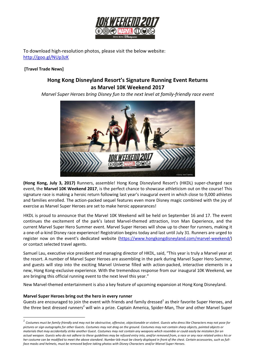 Hong Kong Disneyland Resort's Signature Running Event Returns