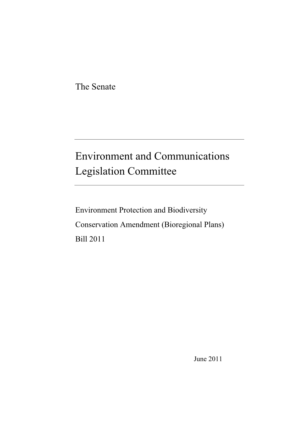 Report: Environment Protection and Biodiversity Conservation