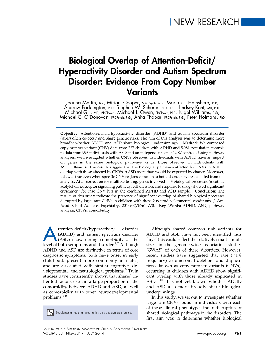 Biological Overlap of Attention-Deficit/Hyperactivity Disorder and Autism Spectrum Disorder