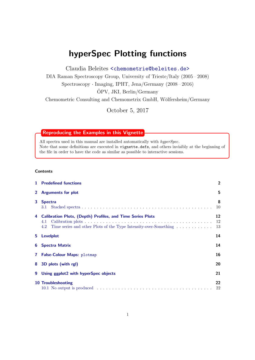 Hyperspec Plotting Functions